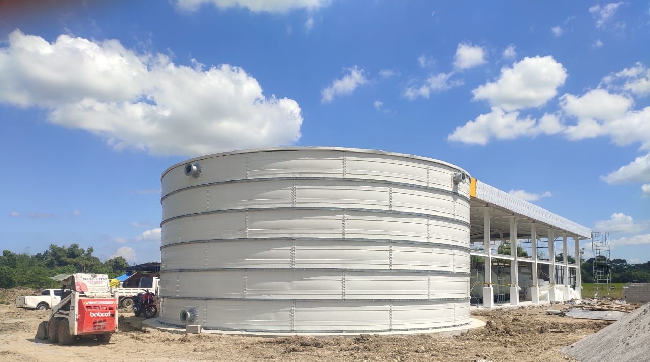 Zinc Aluminium Steel tank installation view 2